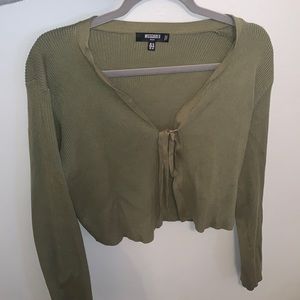 Misguided sweater and crop top set